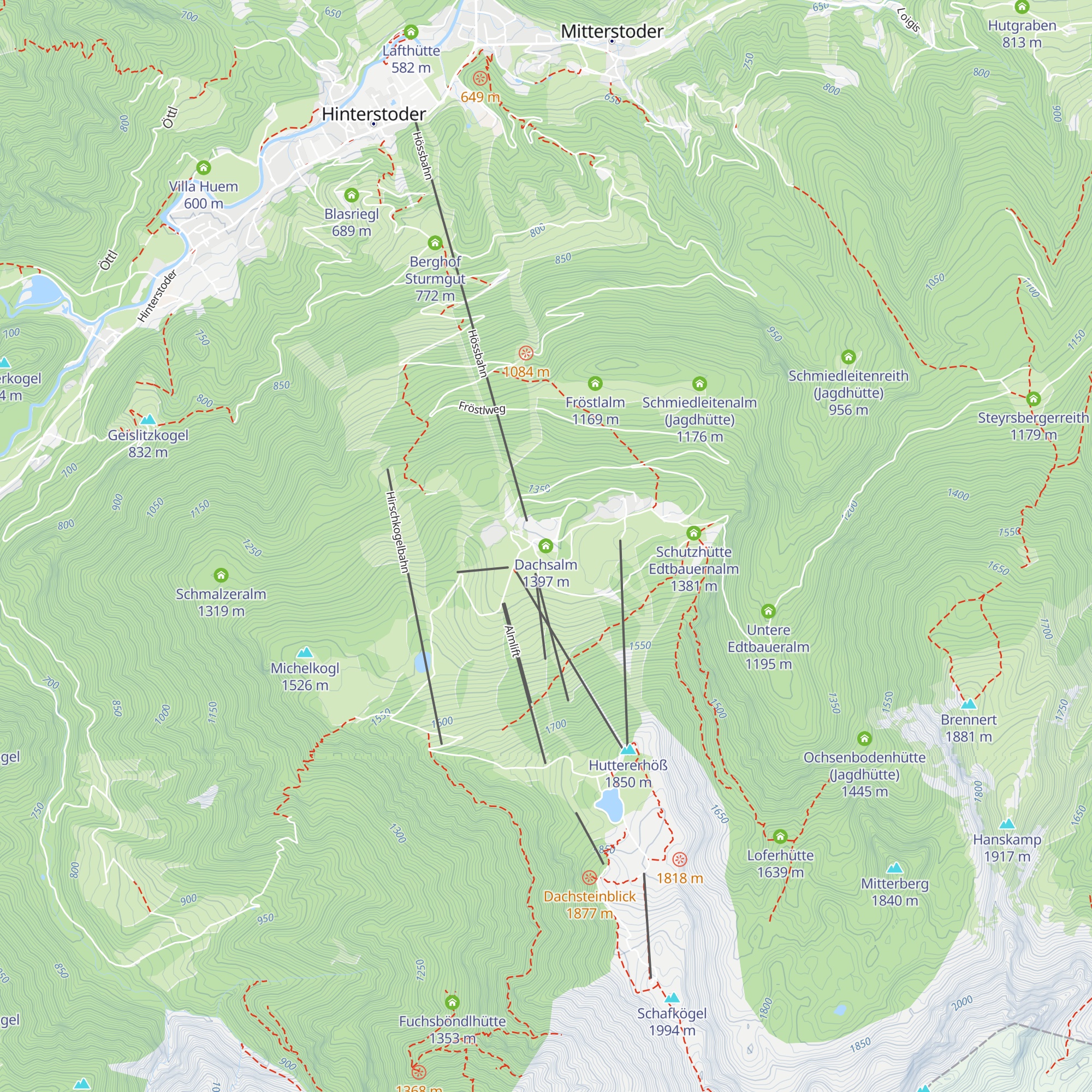Dachsalm map