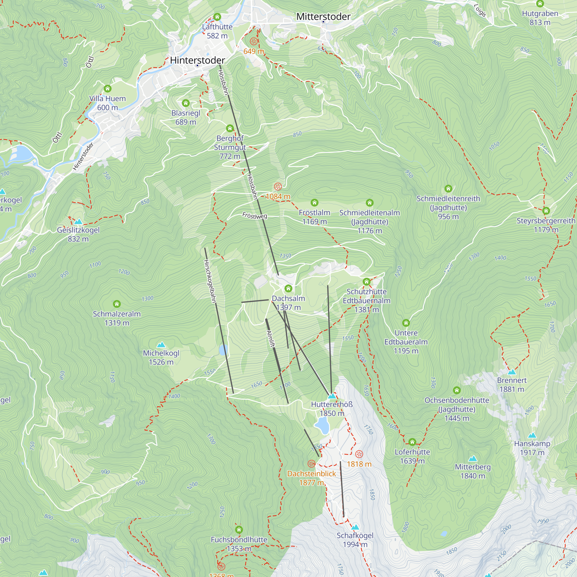 Dachsalm map