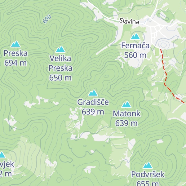 Map of Gradišče