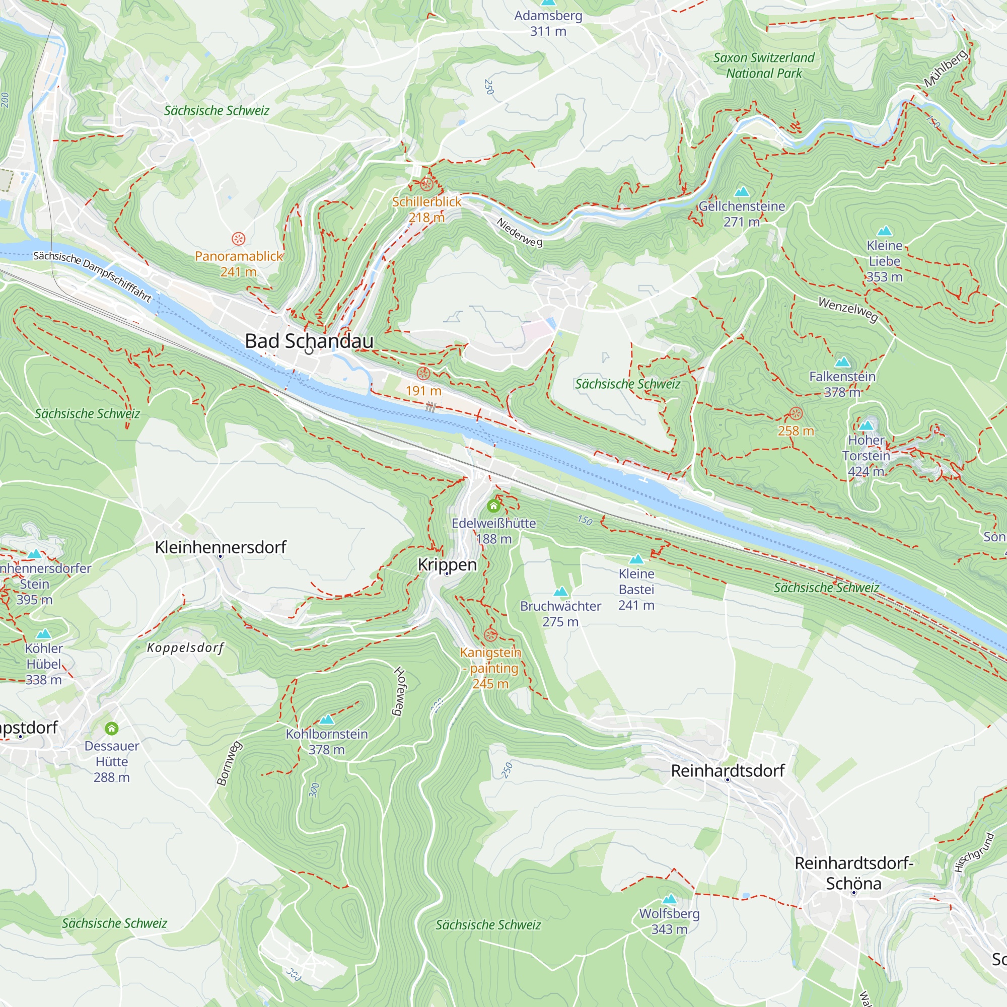 Krippener Hütte - DAV-ASD map