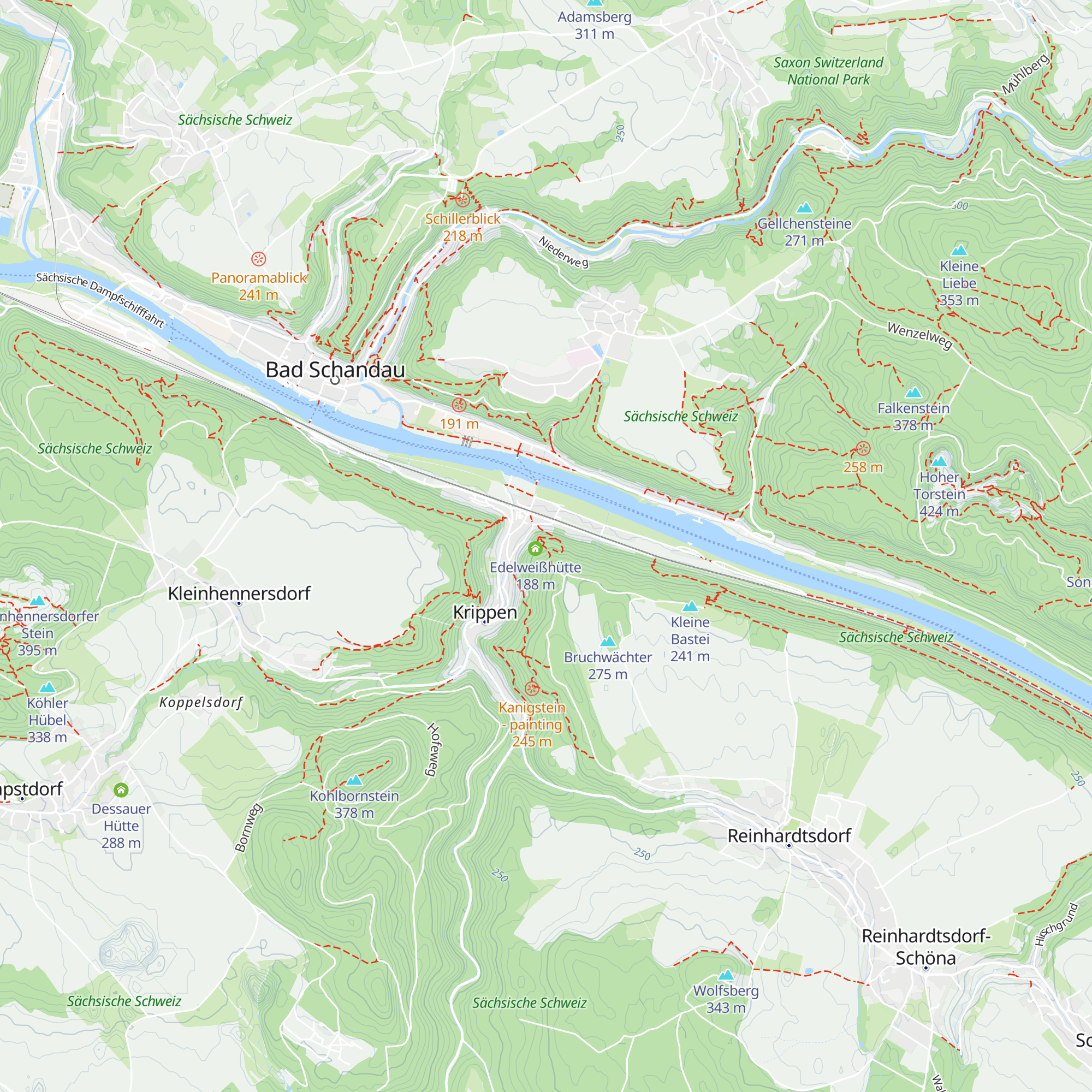 Krippener Hütte - DAV-ASD map