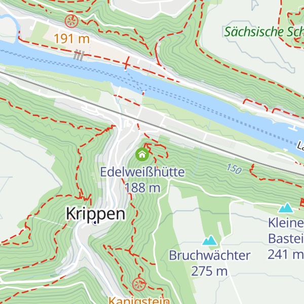 Map of Krippener Hütte - DAV-ASD