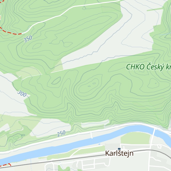 Map of Prostřední hora
