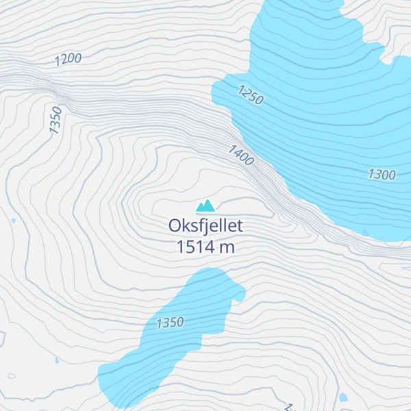 Map of Oksfjellet