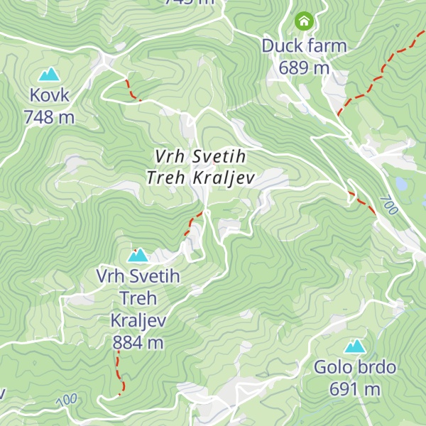 Map of Koča na Vrhu Svetih Treh Kraljev