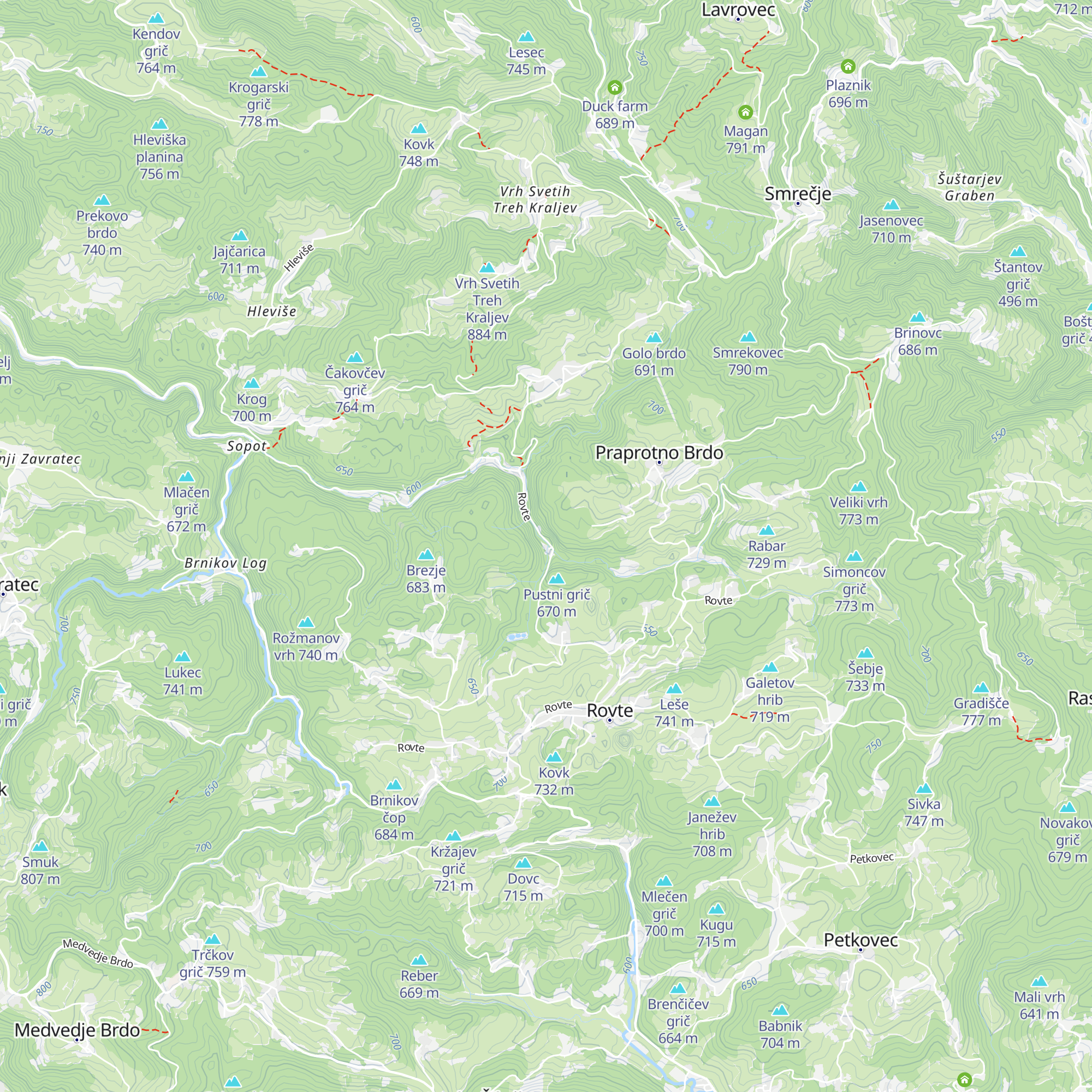 Osreški mlin map