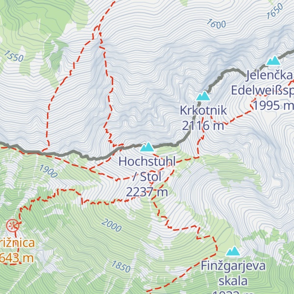 Map of Hochstuhl / Stol
