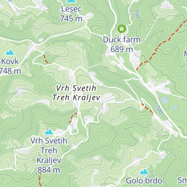Map of Jerebov grič