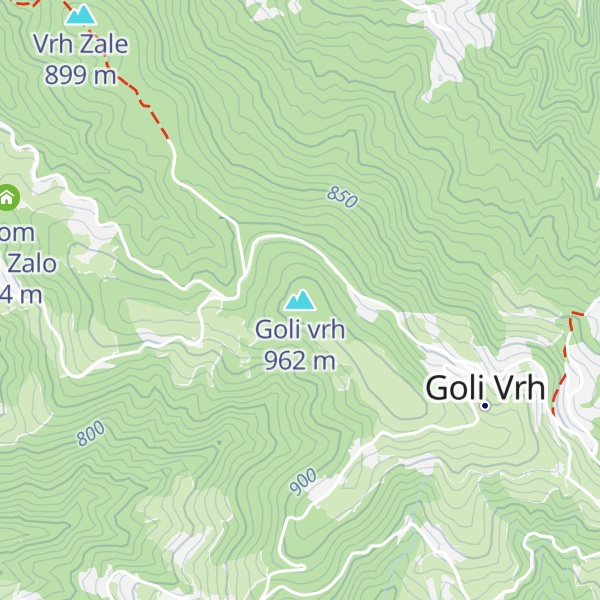 Map of Goli vrh