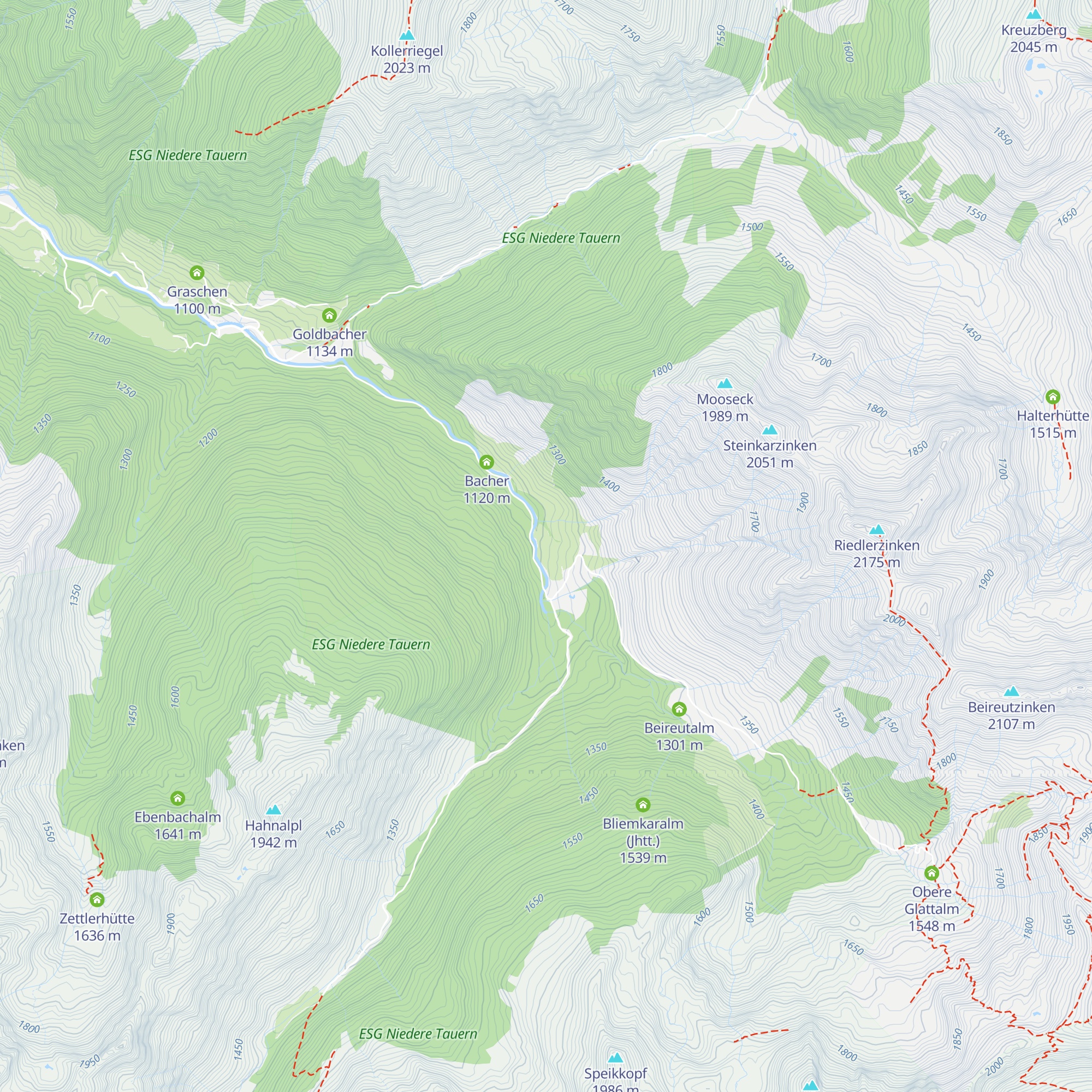 Riedleralm map