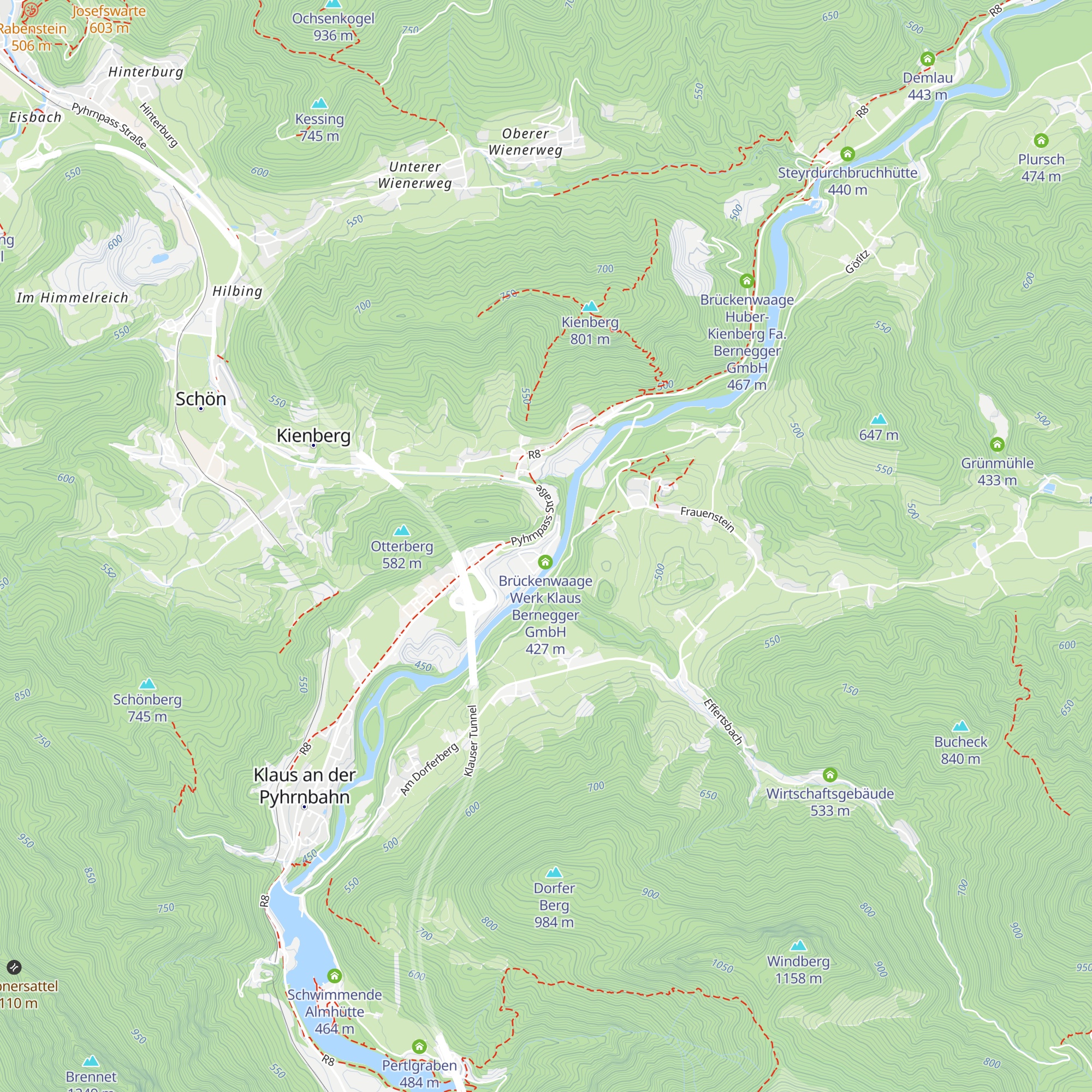 Kieswerk Bernegger map