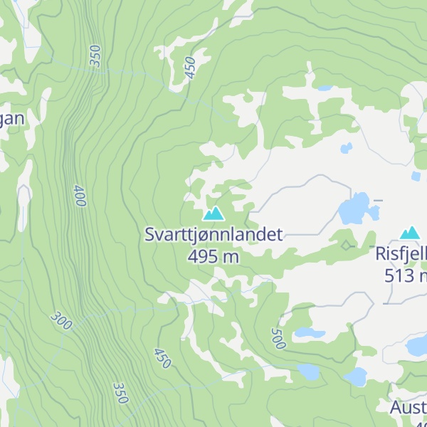 Map of Svarttjønnlandet