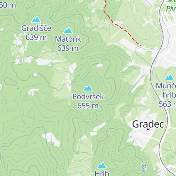 Map of Podvršek