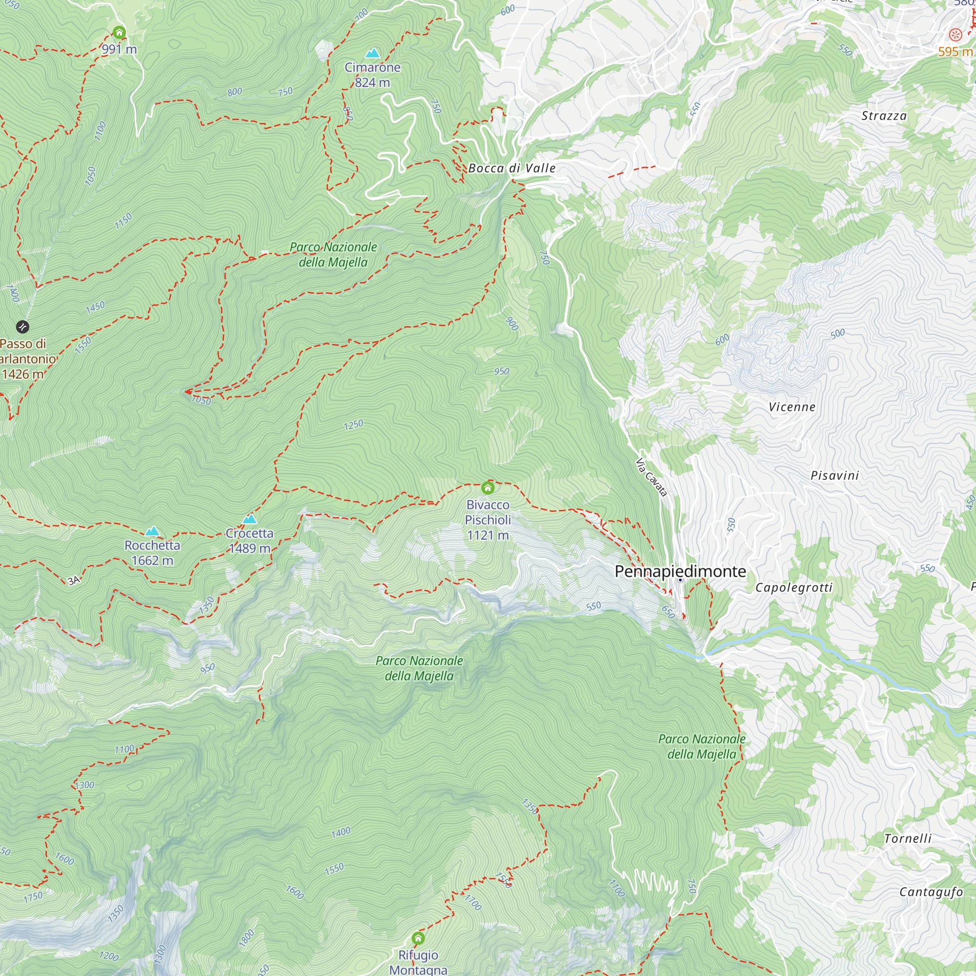 Bivacco Pischioli map