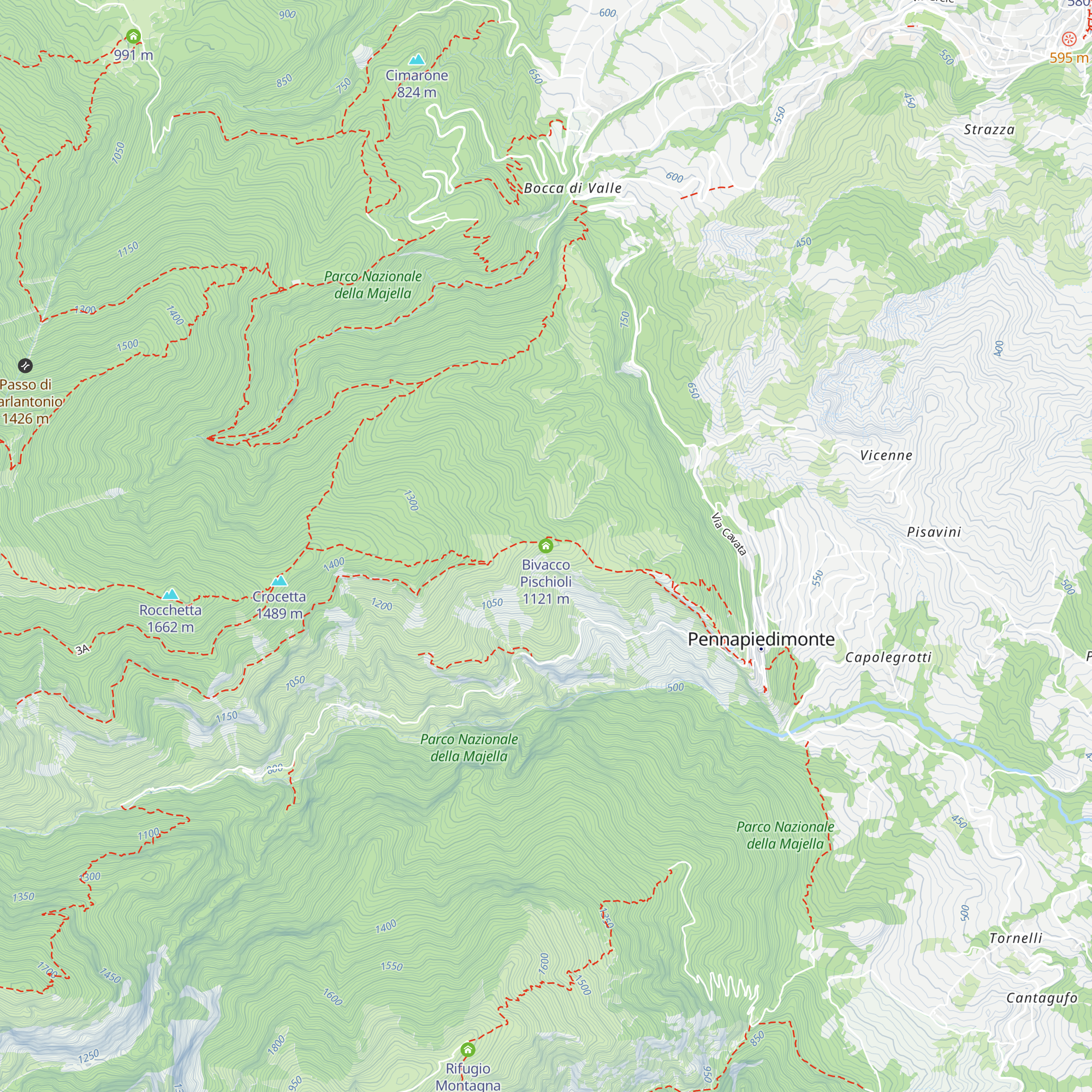 Bivacco Pischioli map