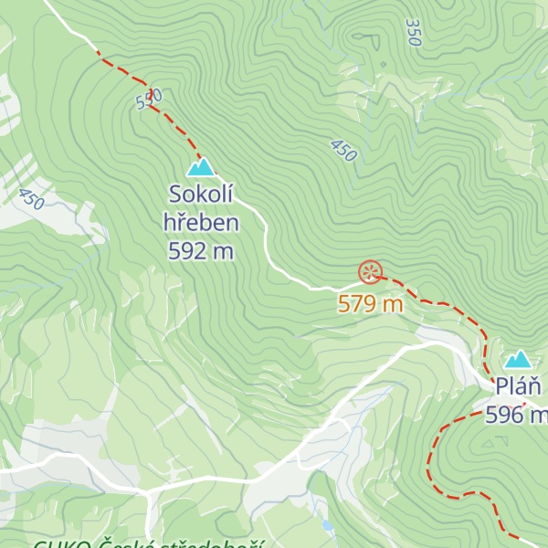 Map of Kamenná hora