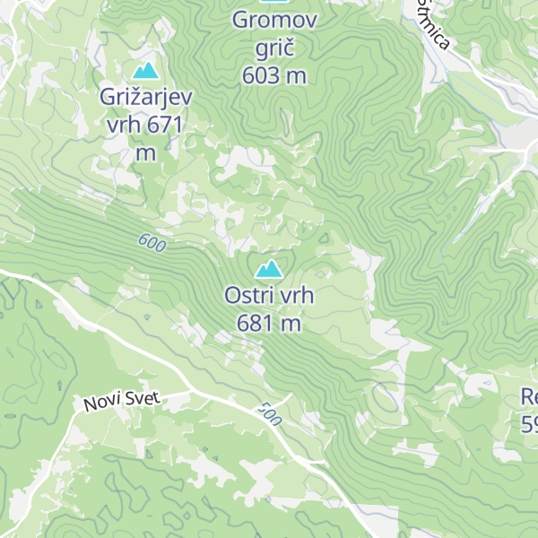 Map of Ostri vrh