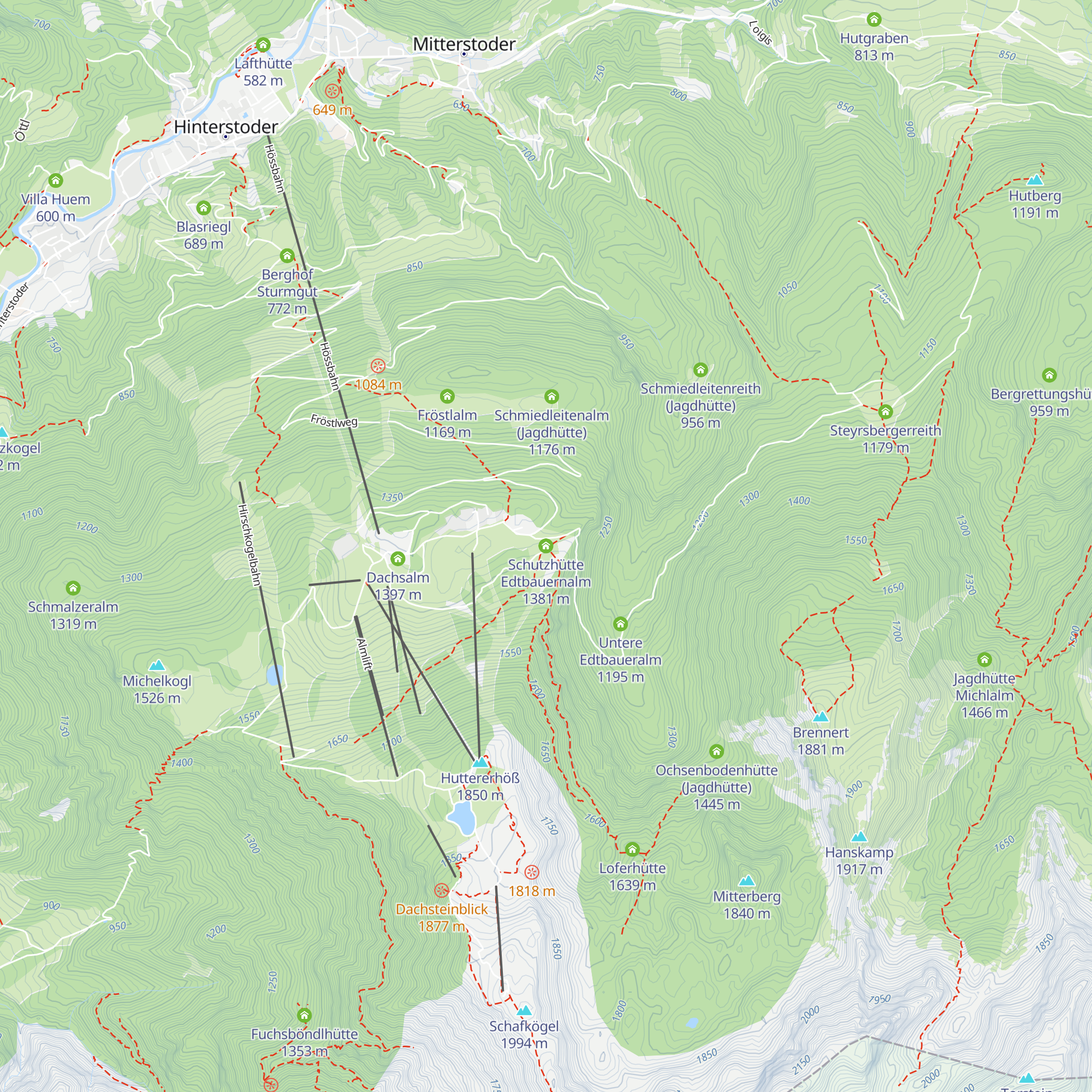 Schutzhütte Edtbauernalm map