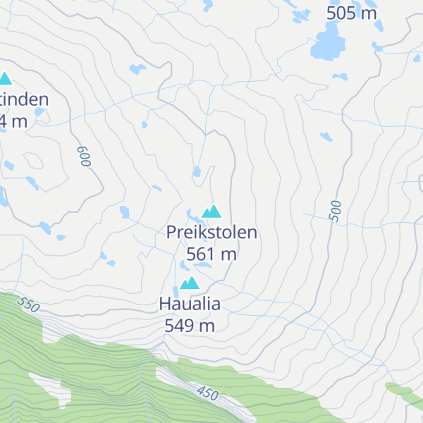 Map of Preikstolen