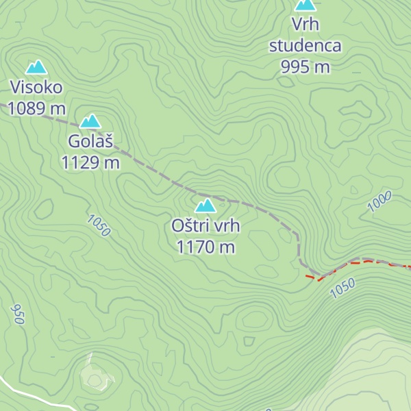 Map of Oštri vrh