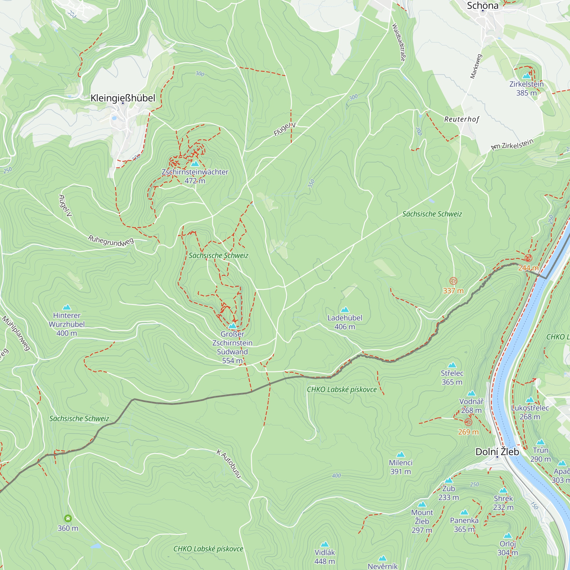 Schutzhütte-Kalkbude map