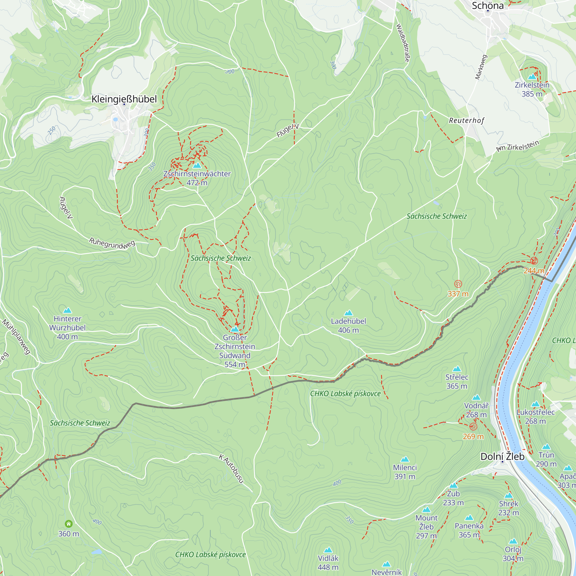 Schutzhütte-Kalkbude map