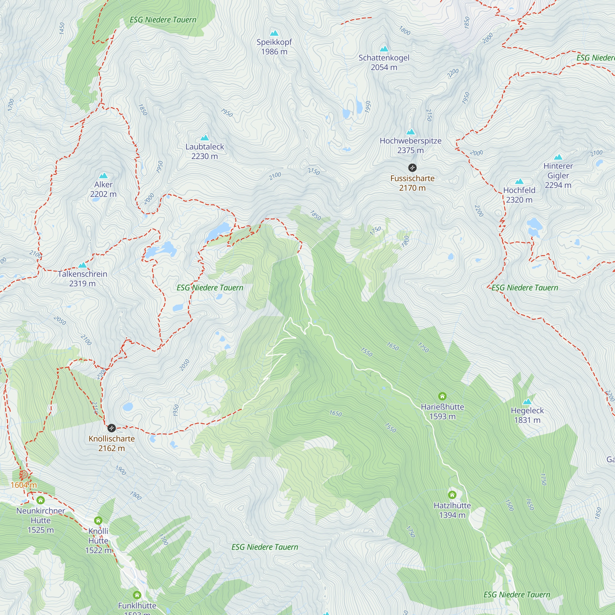 Petzenhütte map