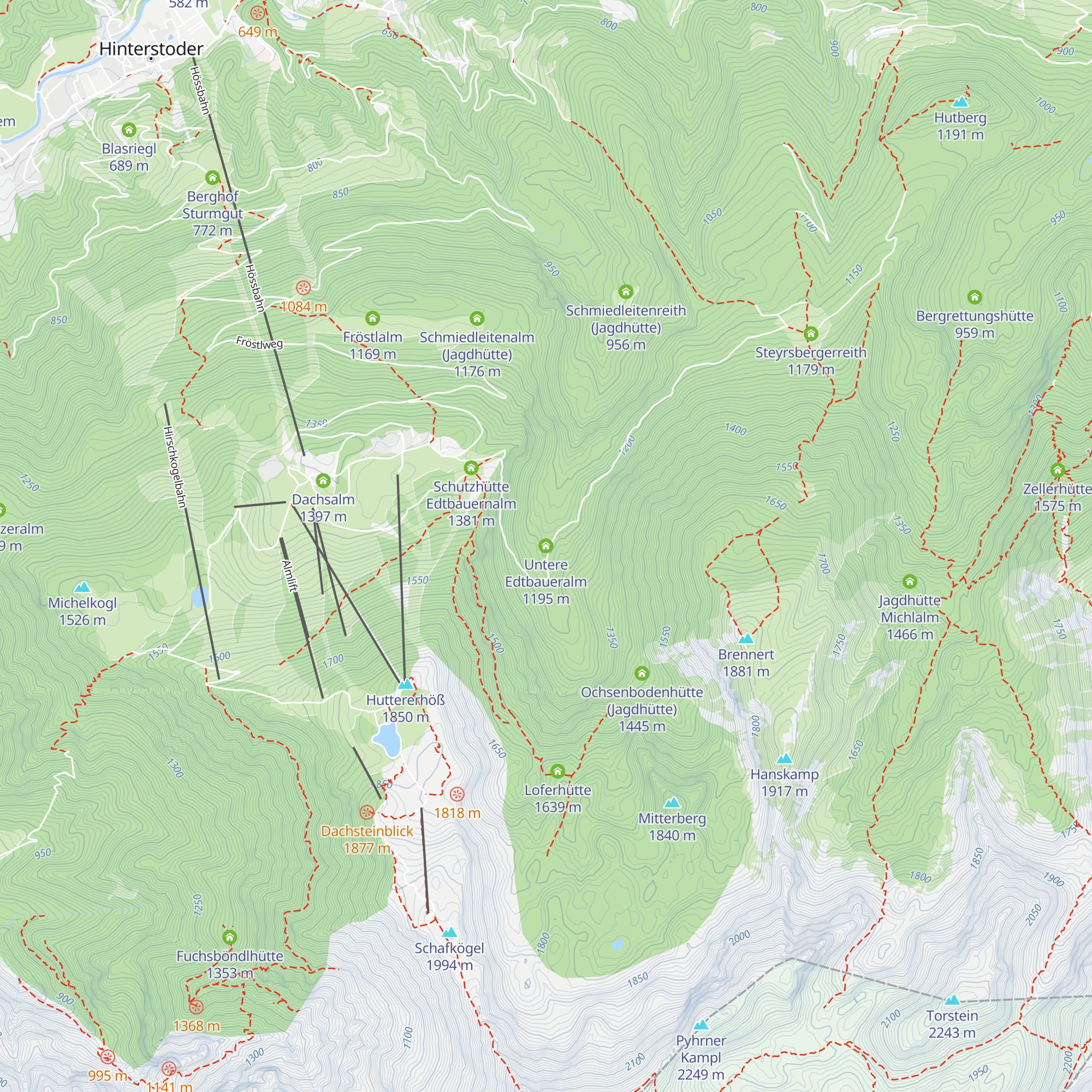 Untere Edtbaueralm map