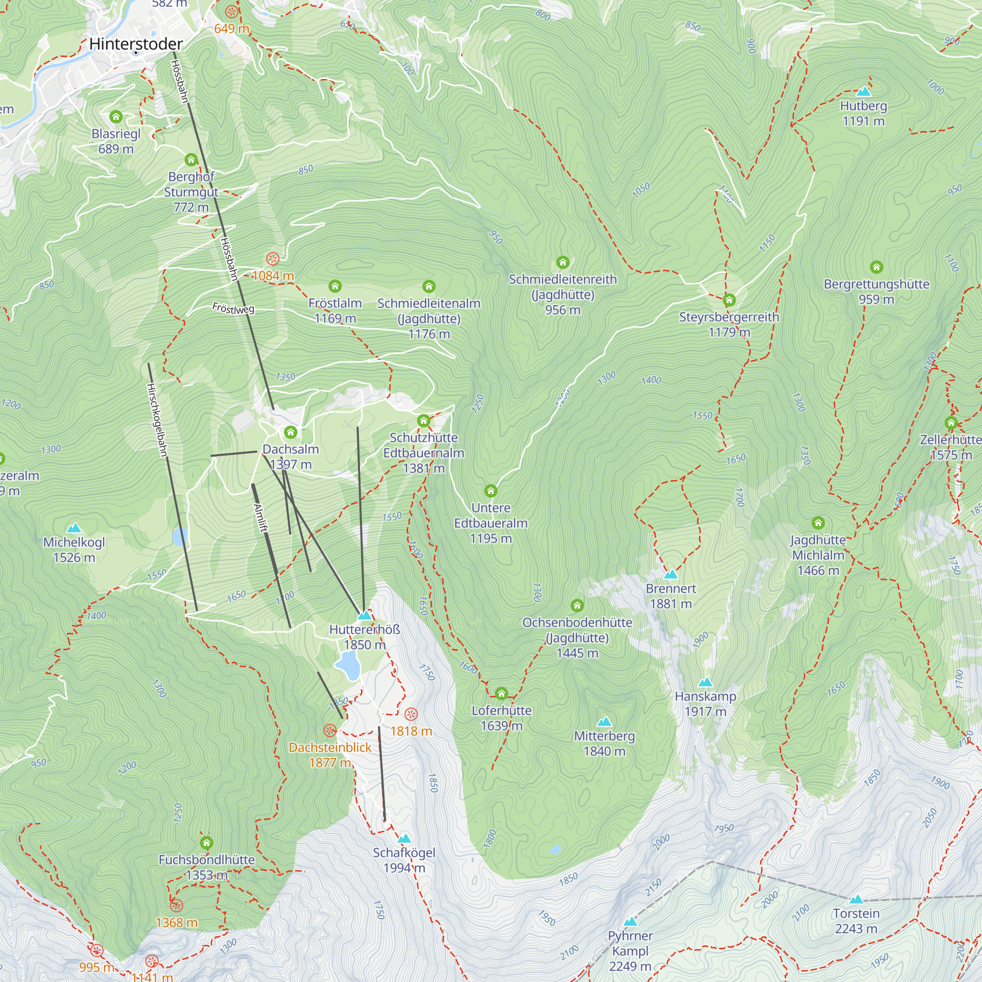 Untere Edtbaueralm map
