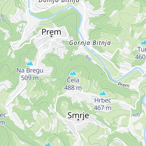 Map of Čela