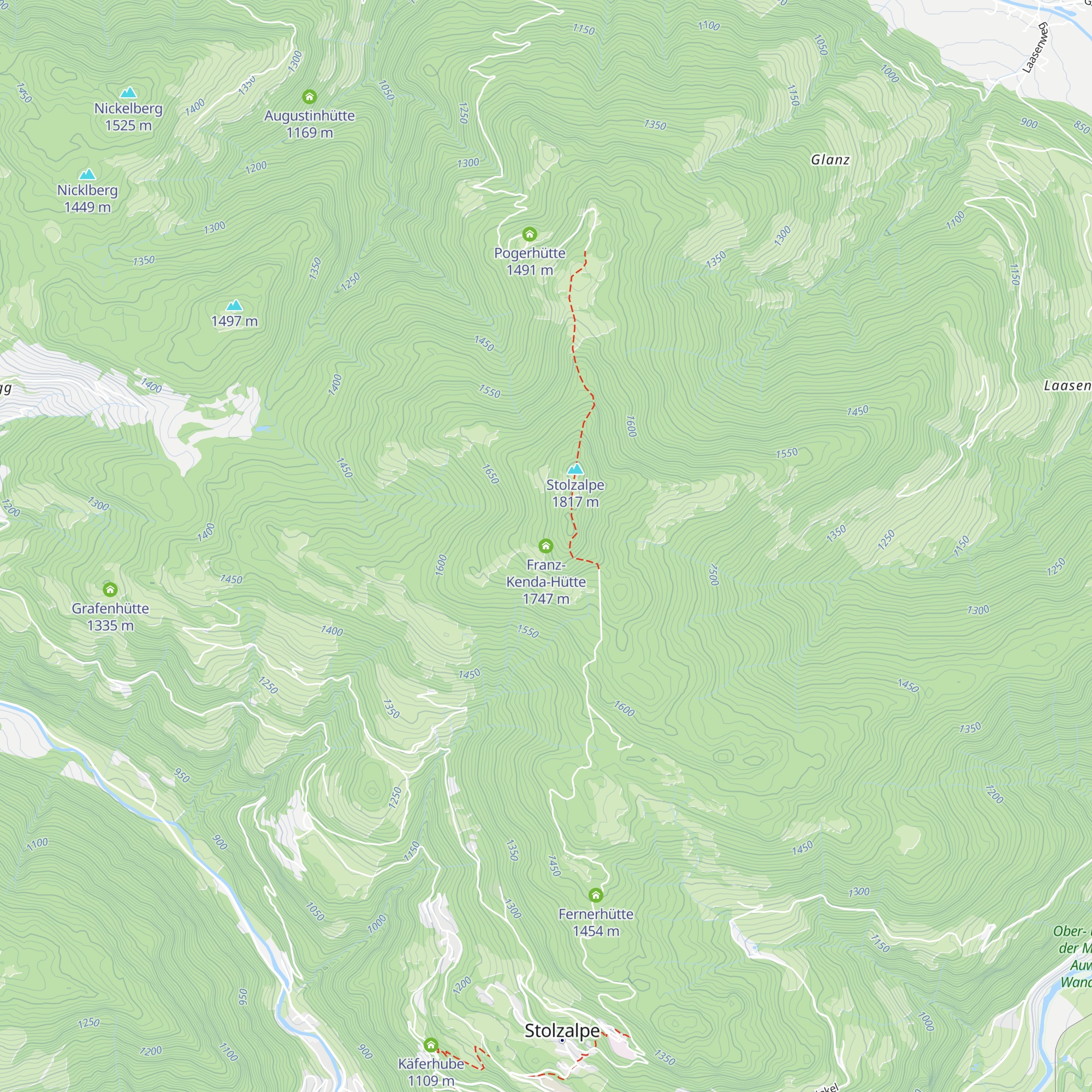 Franz-Kenda-Hütte map
