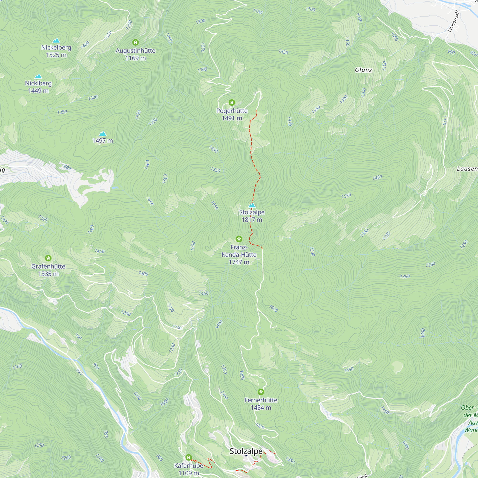 Franz-Kenda-Hütte map