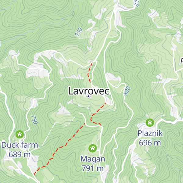 Map of Lavrovec