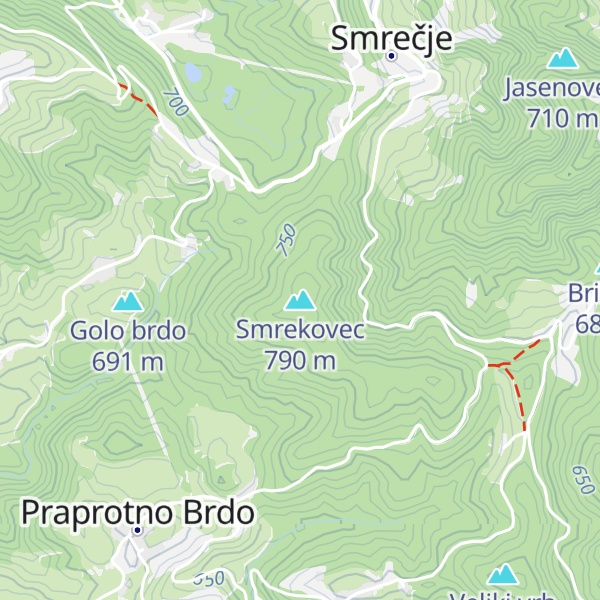 Map of Smrekovec