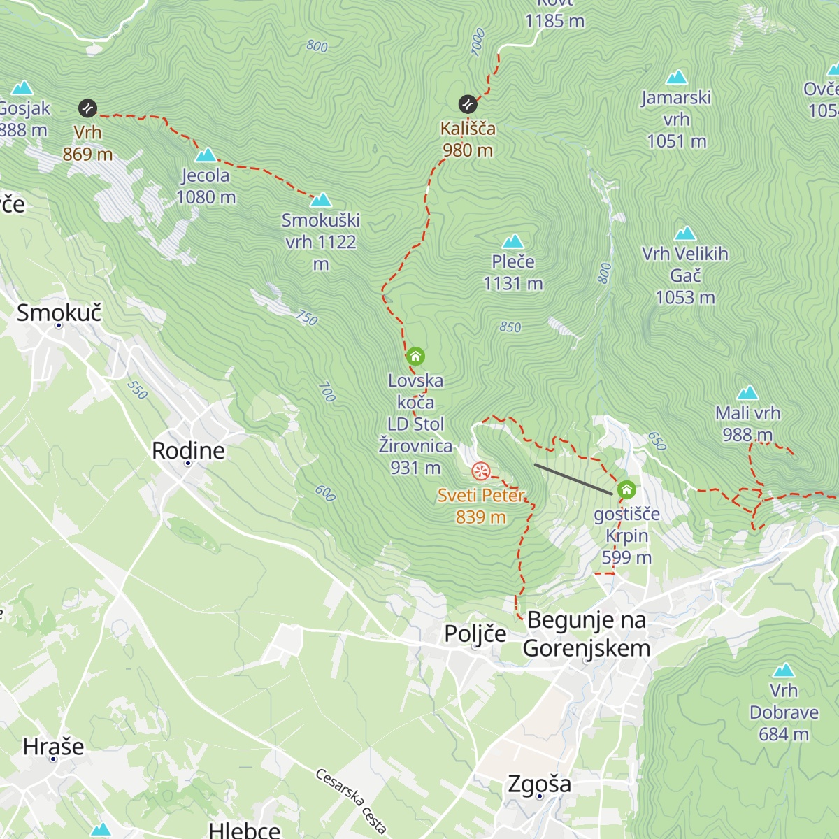 Sankaška koča map