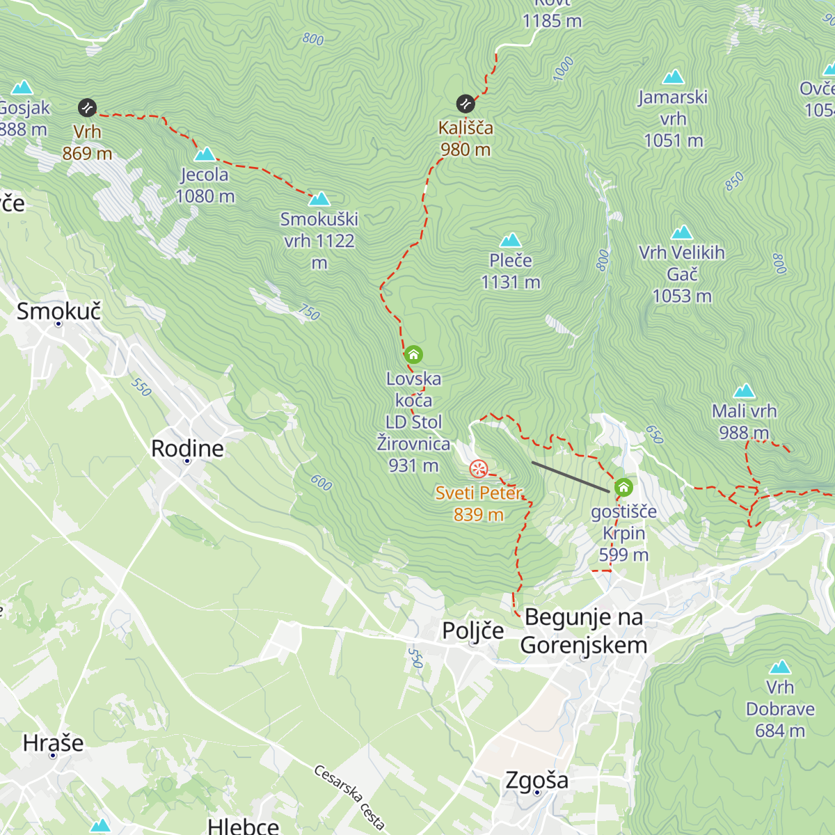 Sankaška koča map