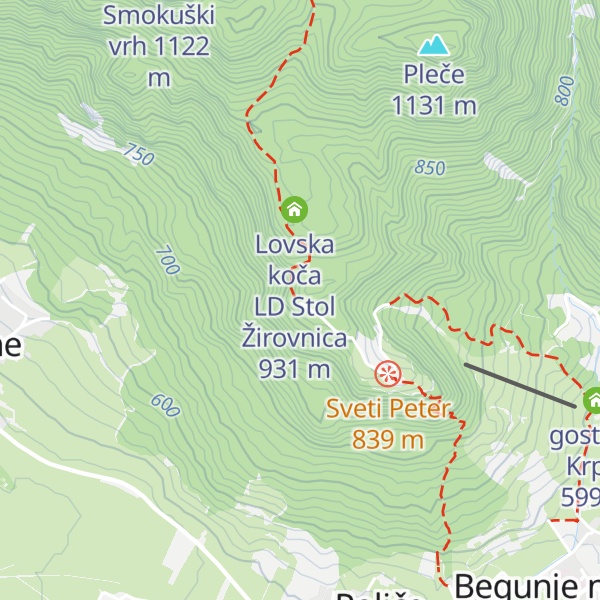Map of Sankaška koča
