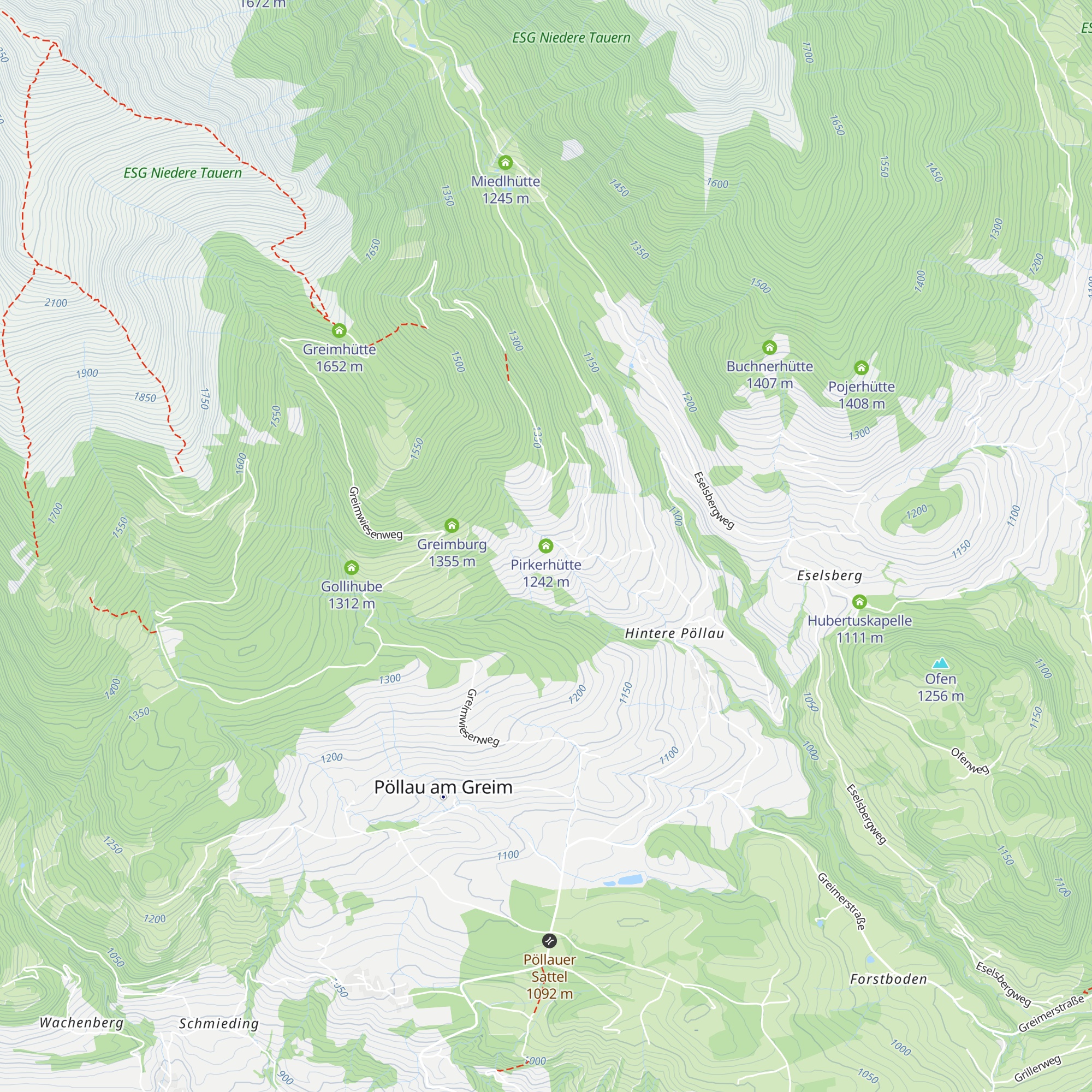 Pirkerhütte map