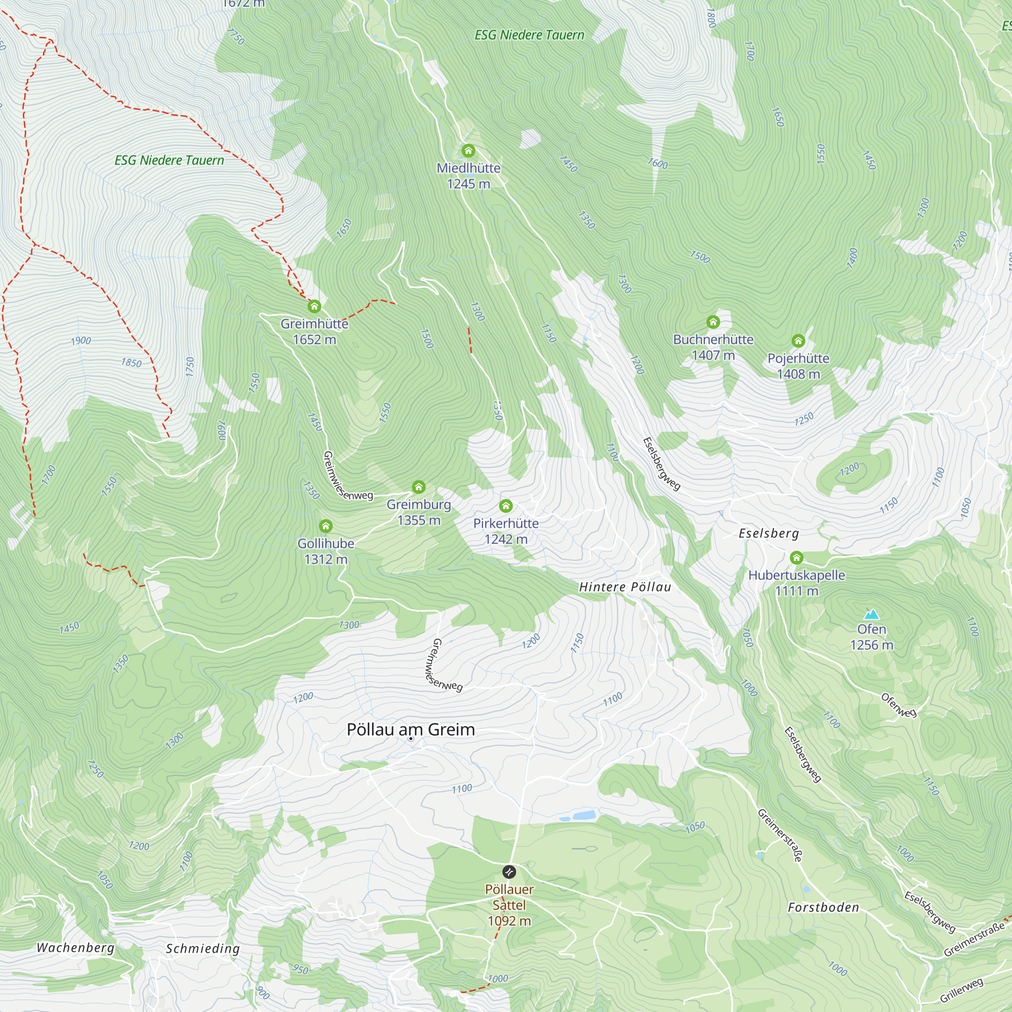 Pirkerhütte map