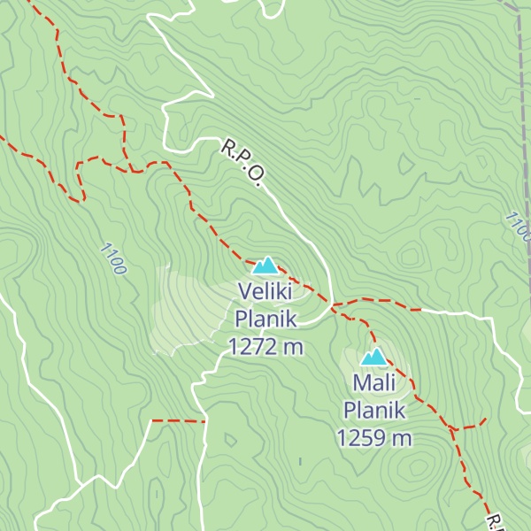 Map of Veliki Planik