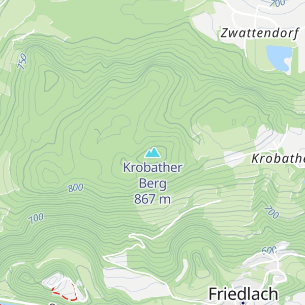 Map of Krobather Berg