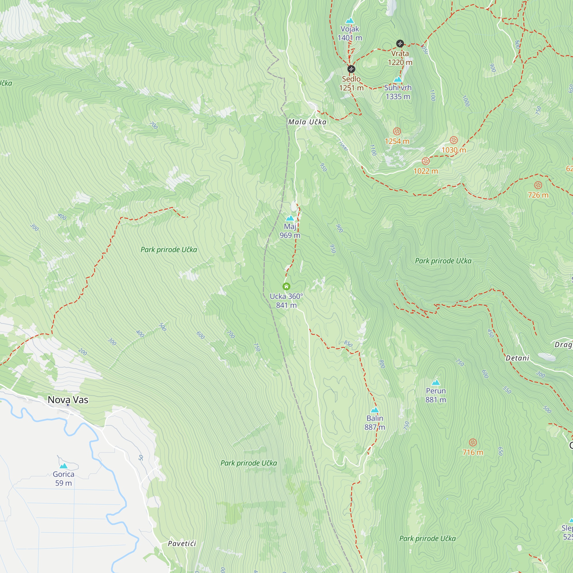Ucka 360° map