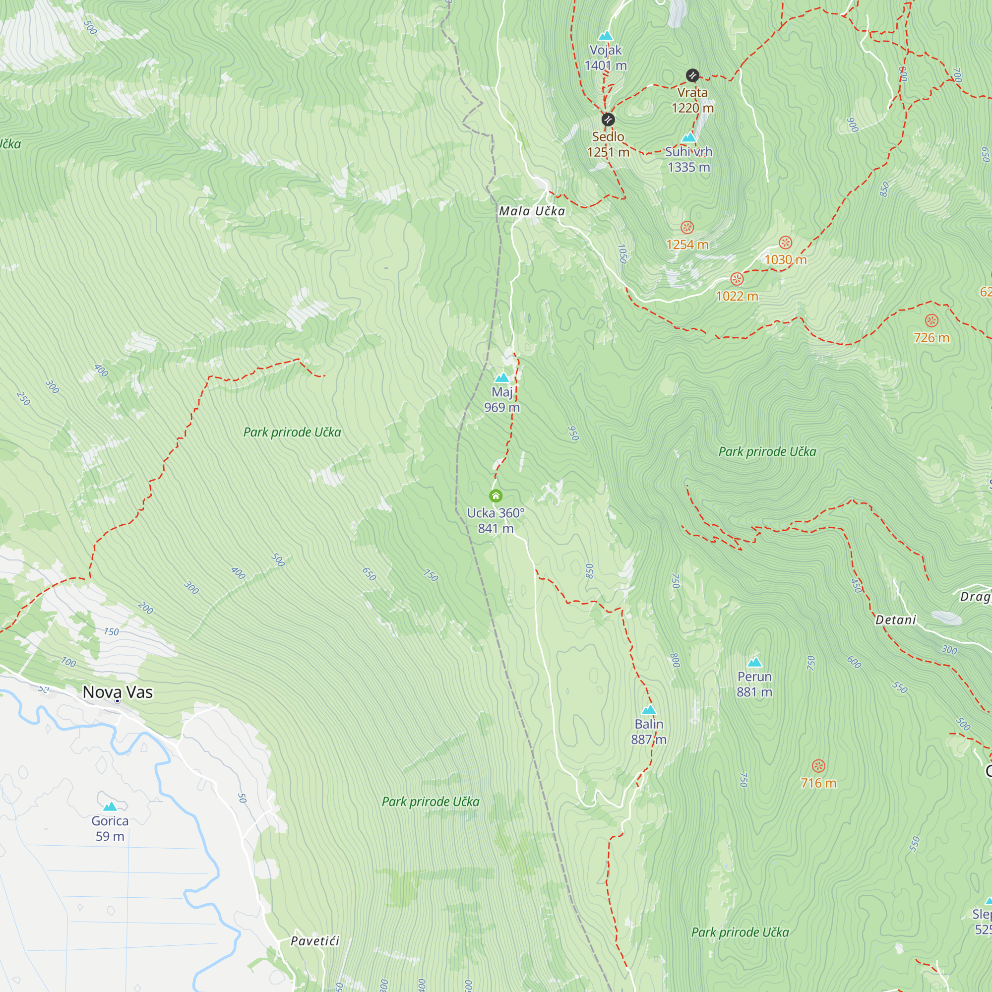 Ucka 360° map