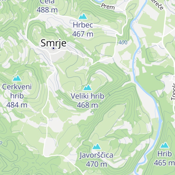 Map of Veliki hrib