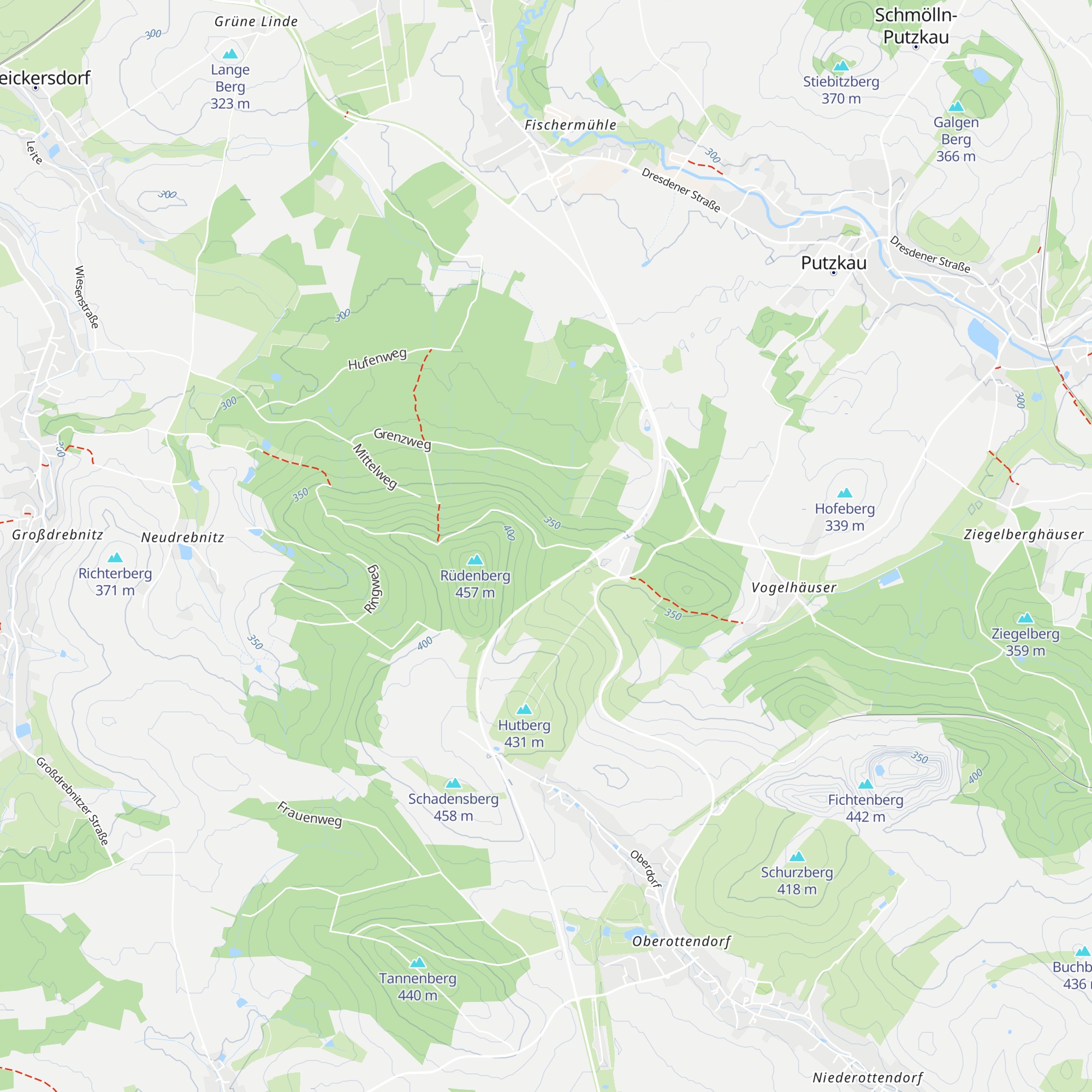 Schutzhütte am Rüdenberg map