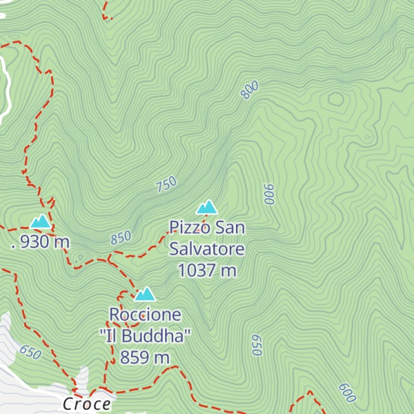 Map of Pizzo San Salvatore
