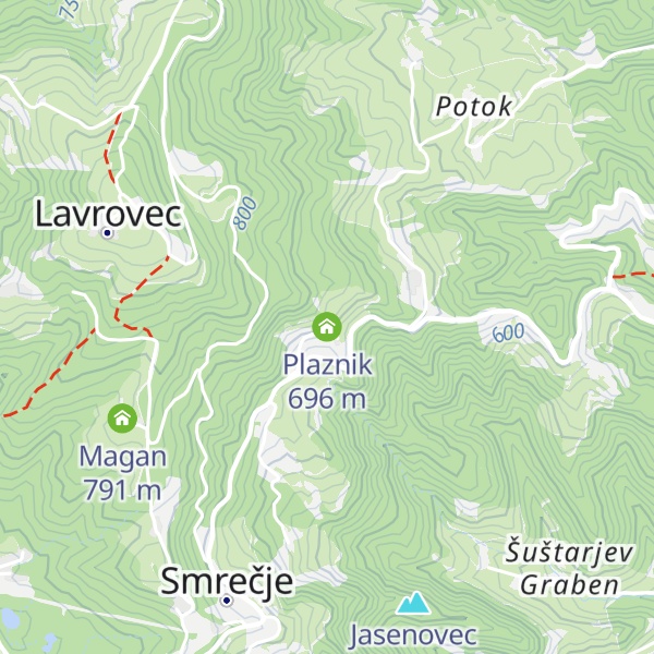 Map of Plaznik