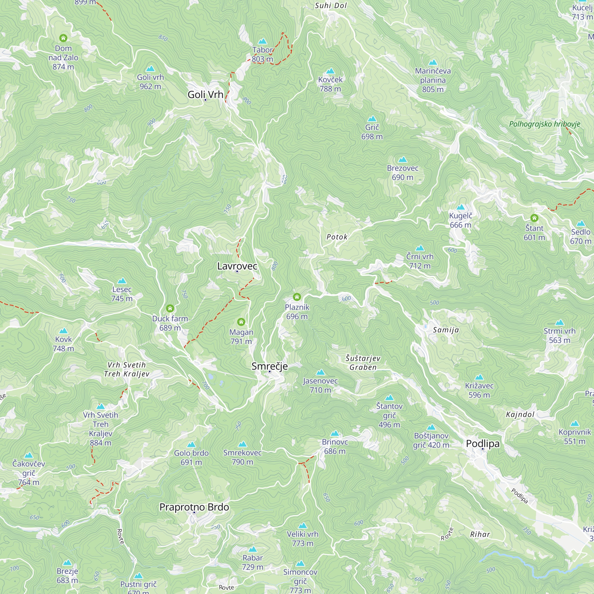 Plaznik map