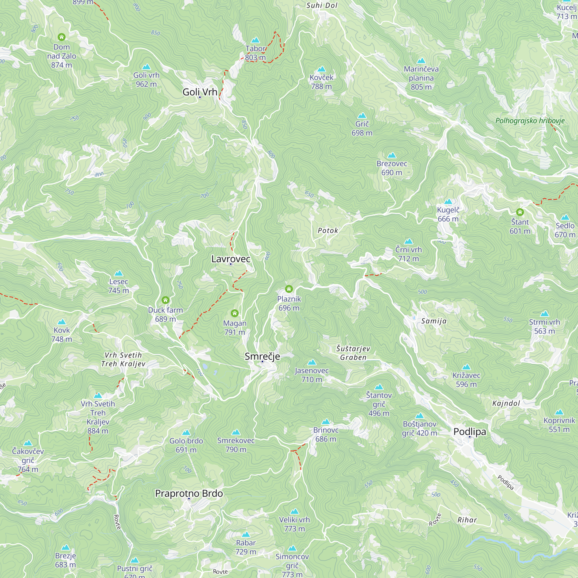 Plaznik map