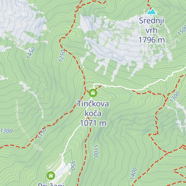 Map of Tinčkova koča